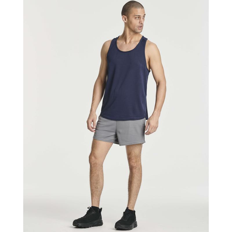 Real Essentials 5 Pack: Men's Mesh Y-Back Muscle Tank Top - Gym Workout & Bodybuilding Fitness (Available in Big & Tall)