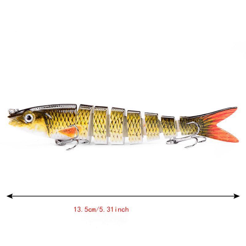 Artificial Fishing Lure, Multi Jointed Swimming Lure, Lifelike Fishing Bait, Fishing Accessories for Freshwater & Saltwater