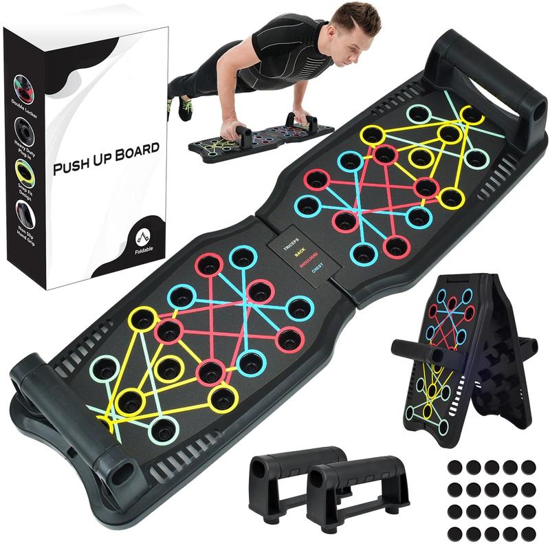 Push Up Board for Men & Women, Multi-Function Foldable Pushup Board, Muscle max Push Up Board for Floor, Fitness Strength & Exercise Training Equipment for Home Workout