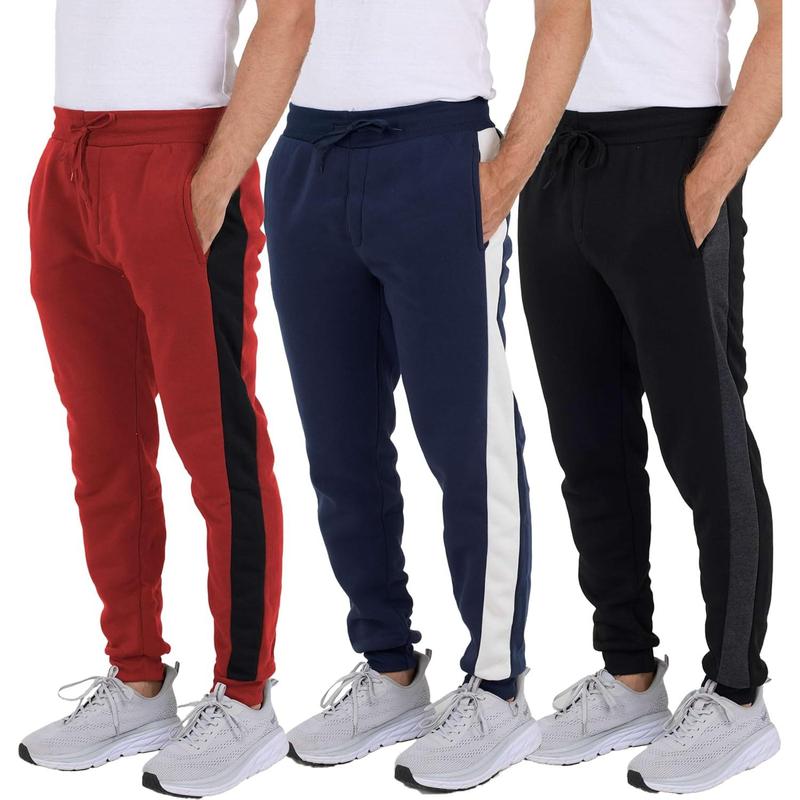 3 Pack: Men's Tech Fleece Ultra-Soft Jogger Athletic Sweatpants with Pockets (Available in Big & Tall)