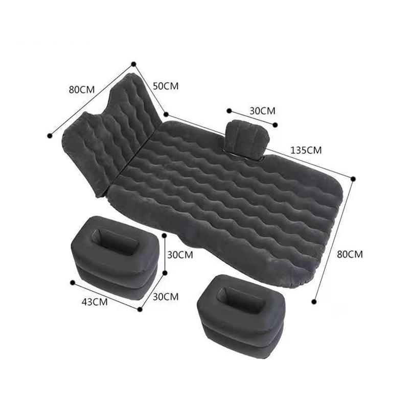 Inflatable Car Air Mattress Back Seat Bed, Thickened Car Camping Travel Blow Up Portable Air Mattress Bed Set, Car Sleeping Bed for Car Universal SUV