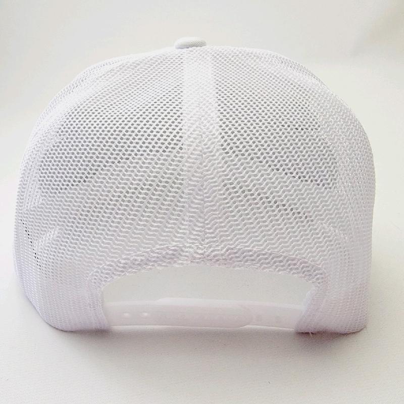 Daddy Tried Mesh Snapback Embroidered Flat Bill Trucker Hat White