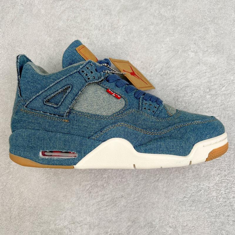 Jordan 4 explosive retro denim fashion trend high top wear-resistant sports basketball shoes Hot-selling item