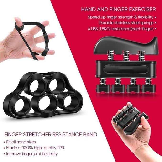 5in1 Hand Grip Strengthener Trainer, 11-132 Lbs (5-60kg)  Adjustable Resistance ,Christmas New year Thanksgiving gift 10-130 lb forearm exerciser