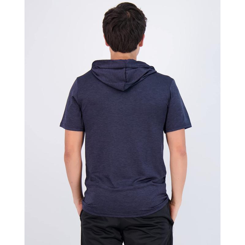 Real Essentials 3 Pack: Men's Dry Fit Short Sleeve Active Athletic Hoodie Pullover Sweatshirt (Available in Big & Tall)