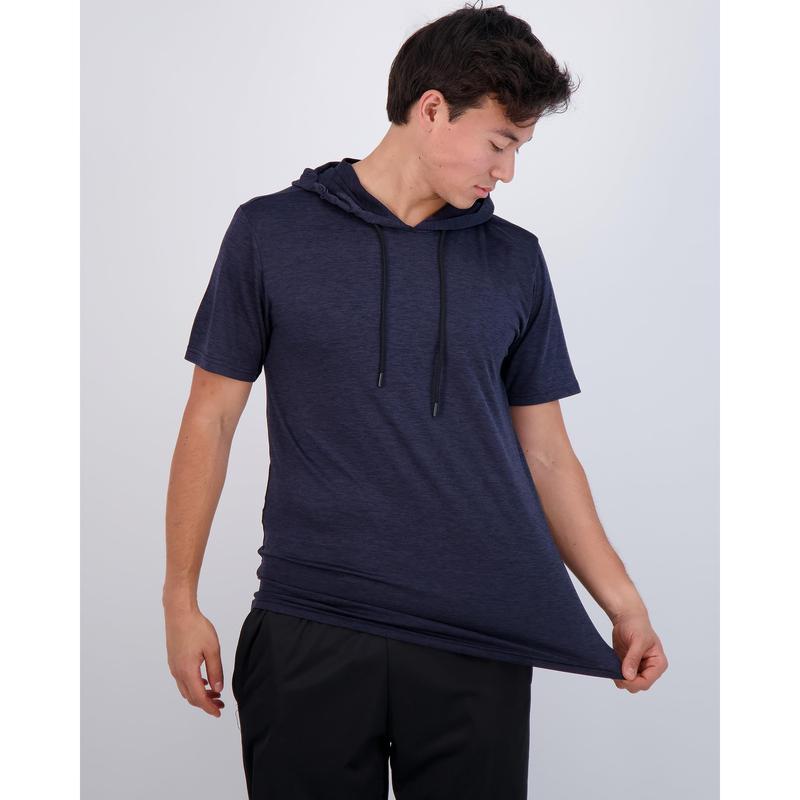 Real Essentials 3 Pack: Men's Dry Fit Short Sleeve Active Athletic Hoodie Pullover Sweatshirt (Available in Big & Tall)