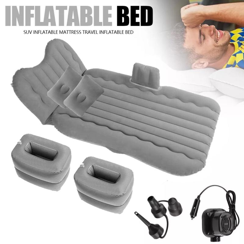 Inflatable Car Air Mattress Back Seat Bed, Thickened Car Camping Travel Blow Up Portable Air Mattress Bed Set, Car Sleeping Bed for Car Universal SUV