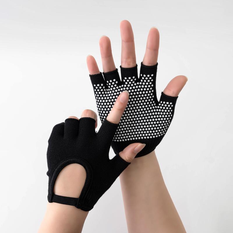 Women's Anti-slip Yoga Gloves, Breathable Comfortable Fitness Half Finger Gloves, Outdoor Cycling Bicycle Pilates Sports Gloves