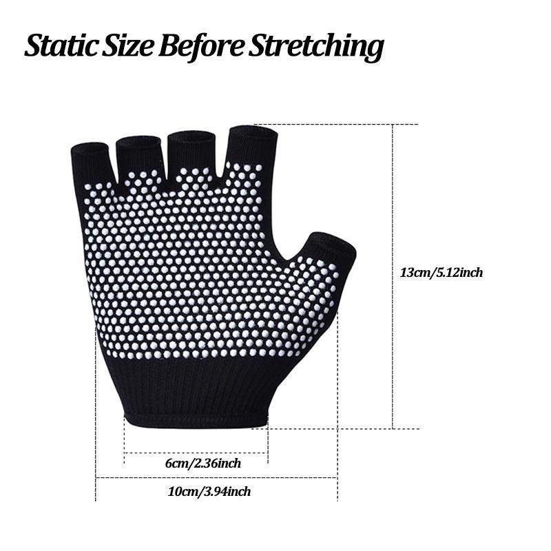 Women's Anti-slip Yoga Gloves, Breathable Comfortable Fitness Half Finger Gloves, Outdoor Cycling Bicycle Pilates Sports Gloves