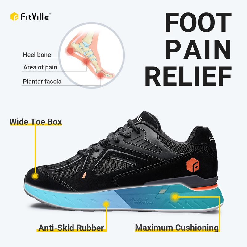 FitVille Men's Rebound Core Shoes Closed Runner Sports Shoes