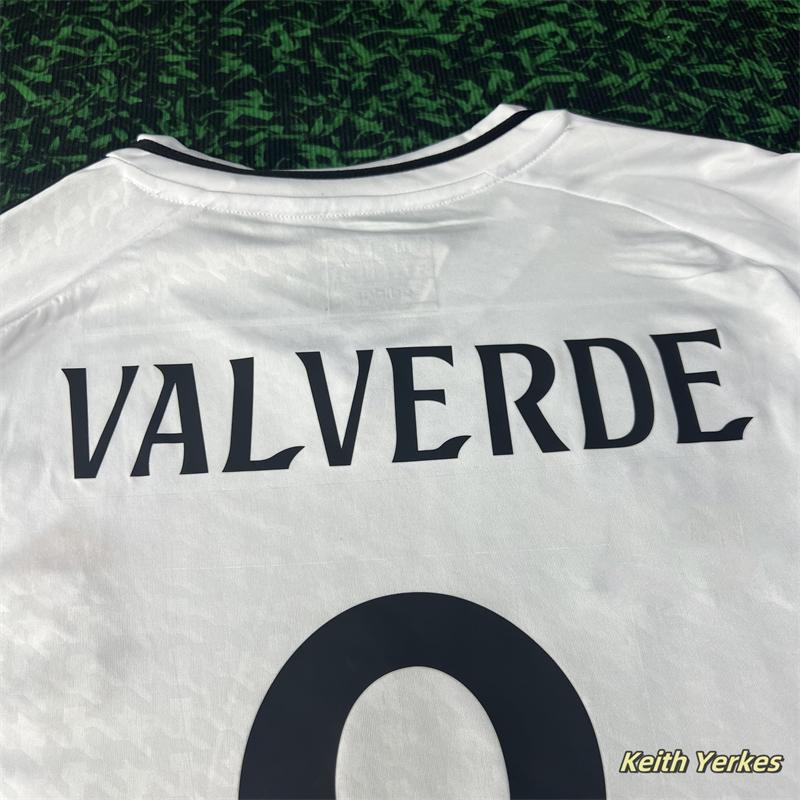 Soccer Jersey Fans Version Home kit VALVERDE #8 White Short Sleeves 2425