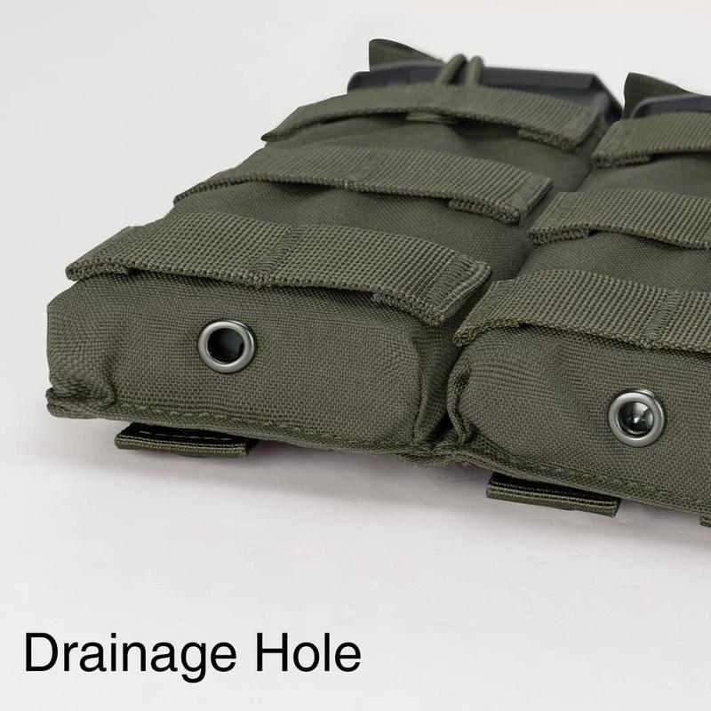 Triple Magnetic Pouch, 1 Count Open Top 5.56mm Magazine Pouch, Tactical Molle Mag Carrier, Nylon Airsoft Hunting Magazine Pouch