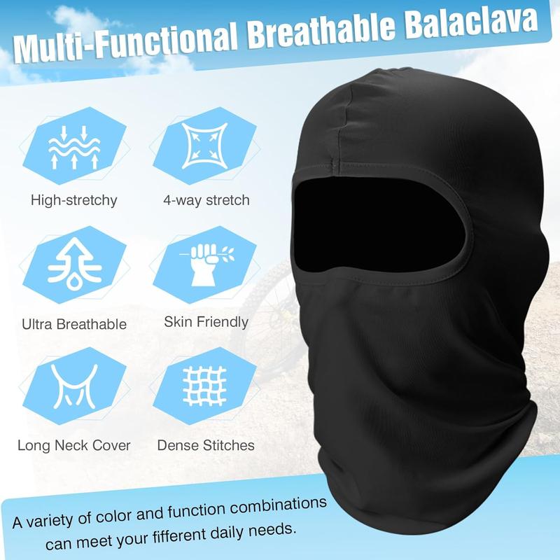 6 Pack Balaclava Ski Face Mask: Cooling Neck Gaiter Full Head Mask for Men Women