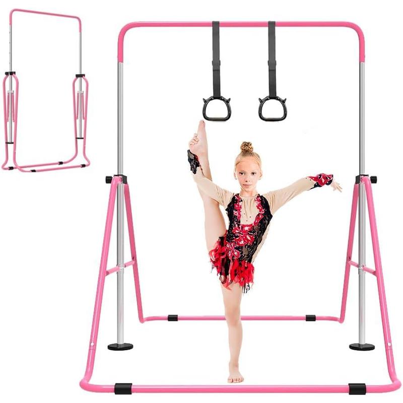 Children's Extendable Gymnastics Rod, Height-Adjustable Junior Training Kip Bar, Folding Gymnastics Horizontal Bar Monkey Bar, Children's Gymnasts Home Fitness Equipment, Children, Girls, Boys