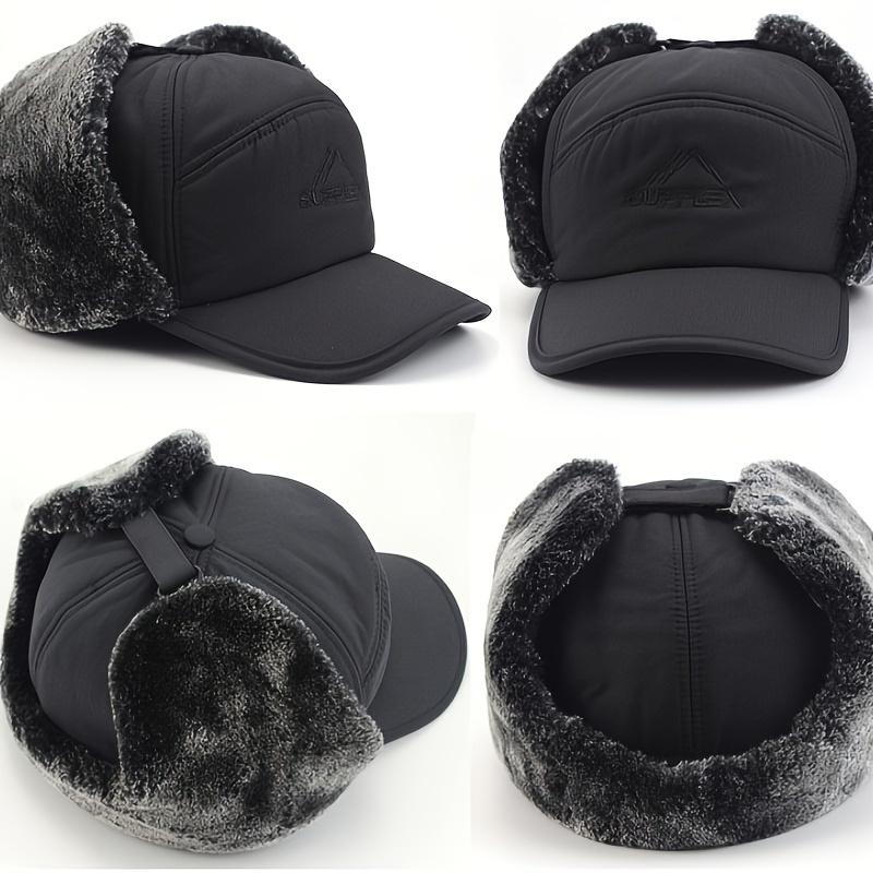 Winter Thermal Hat with Ear Flaps & Detachable Face Mask - Windproof, Perfect for Skiing, Skating & Mountain Biking