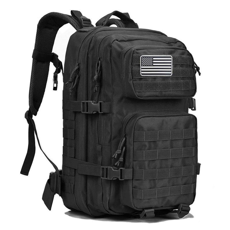 40L Military Tactical Backpack 3 Day Assault Survival Molle Pack Bug Out Bag Fishing Backpack Rucksack With USA Flag Patch