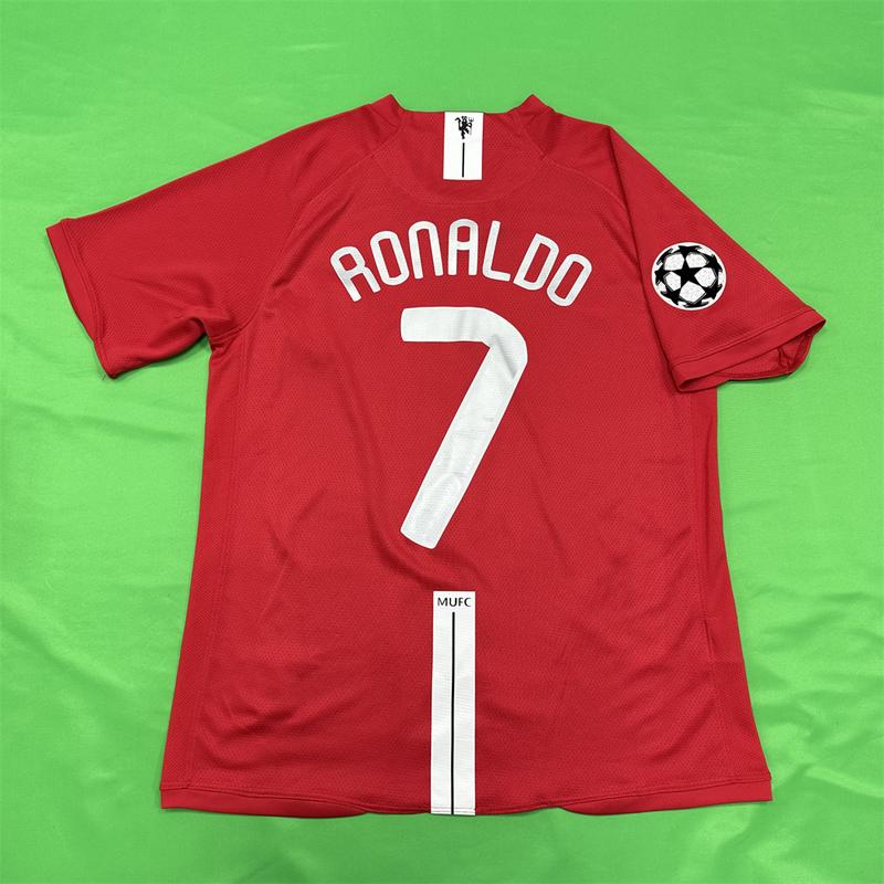 Nike 08 09 Retro Manchester United  Final Edition RONALDO  #7 Vintage Soccer  Jerseys