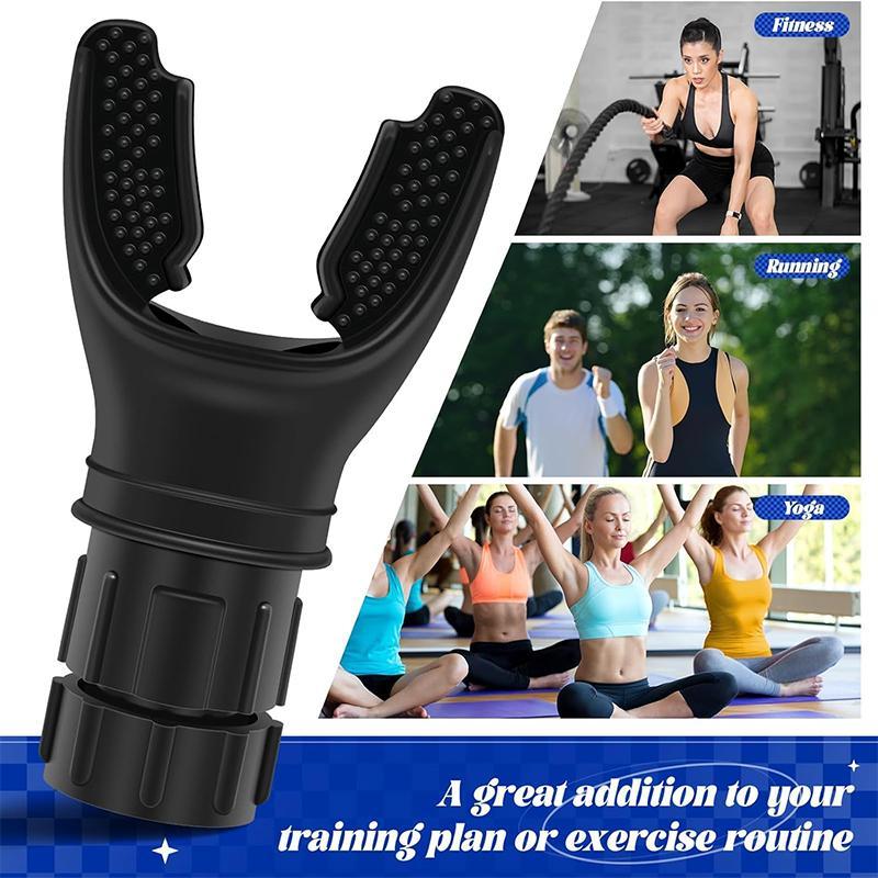 Portable Respiratory Muscle Trainer with Resistance Adjustable, Durable Silicone Exercise Trainer for Improved Endurance and Strength, Easy-to-clean