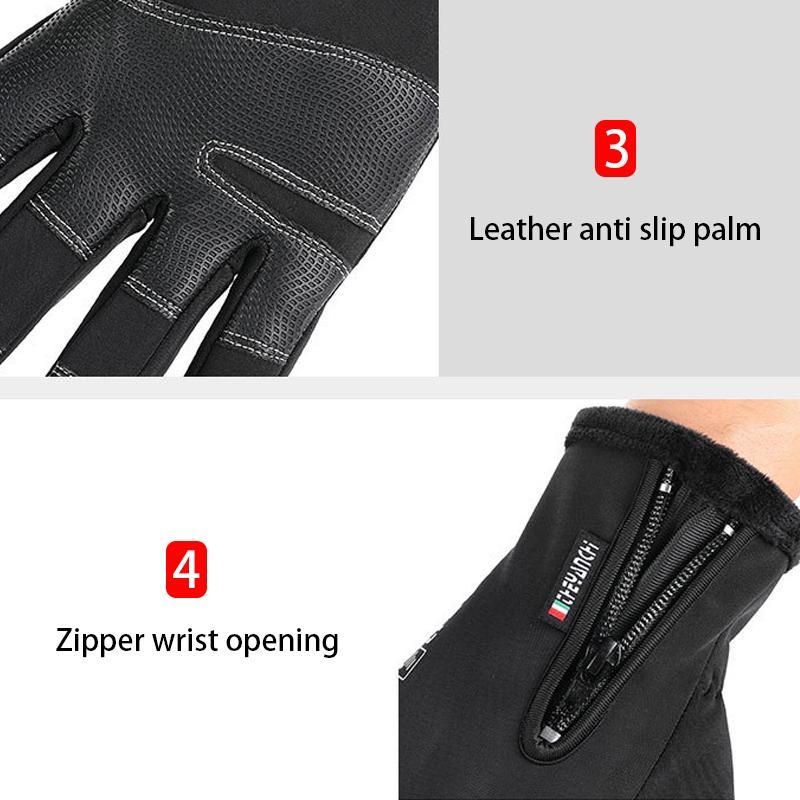 1 Pair Warm Winter Gloves, Waterproof Windproof Touch Screen Gloves, Sports Gloves for Outdoor Cycling Skiing, Gym Accessories