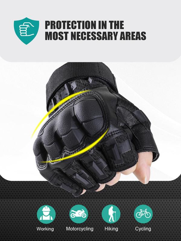 Outdoor Sports Camo Pattern Half Finger Gloves, Cycling Gloves, Anti-slip Wear-resistant Protective Gear for Men & Women