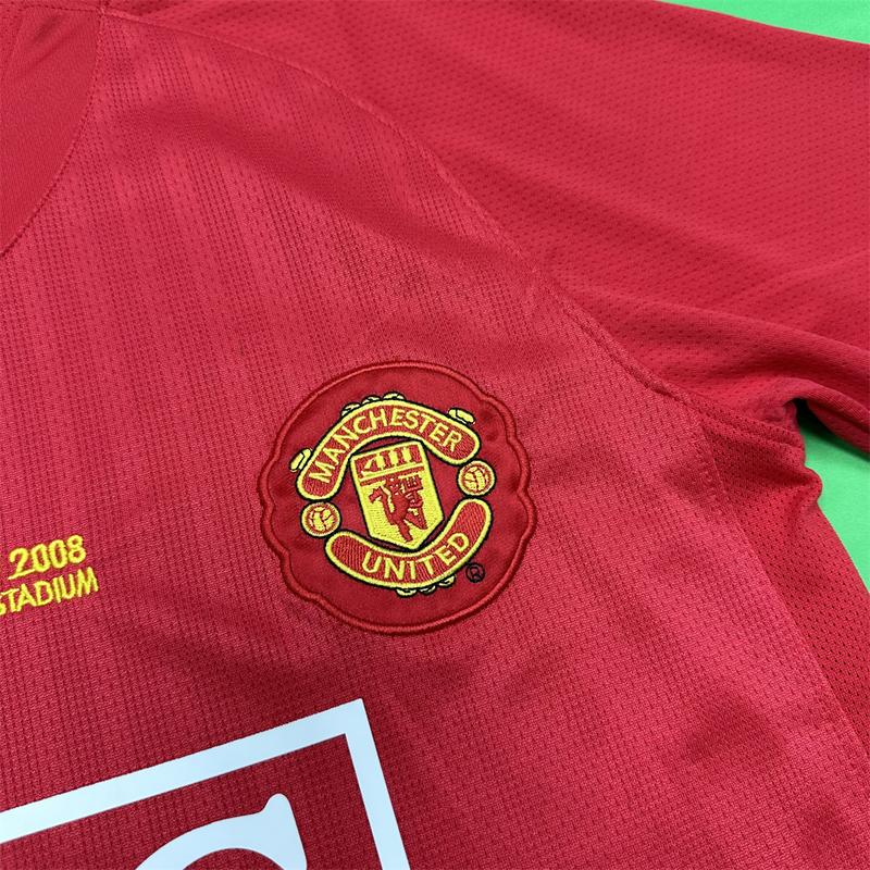 Nike 08 09 Retro Manchester United  Final Edition RONALDO  #7 Vintage Soccer  Jerseys