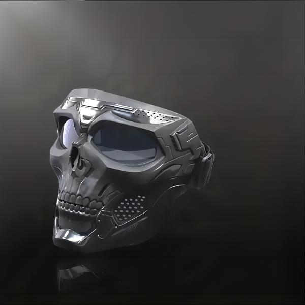 Skull Mask Halloween Gift, Tactical Full Face Protection Outdoor Riding Off-Road Motorcycle Windproof Goggles