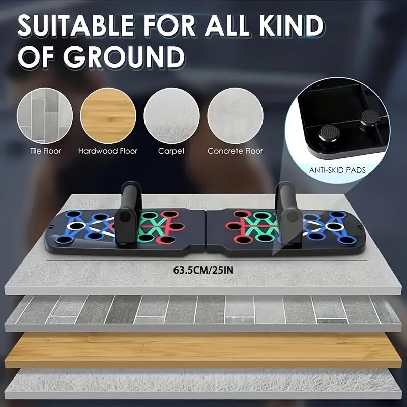 Folding Push Up Board With Handle Multifunctional Folding Push Up Board, Suitable For Home Exercise, Used For Strength Training, Building Strong Chest Muscles And Improving Overall Health grip  strength