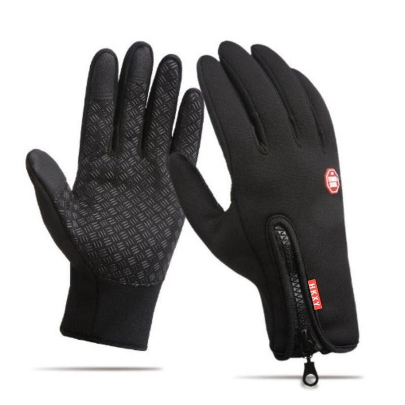 Winter Gloves for Men Gifts, 1 Pair Warm Touchscreen Gloves, Zipper Design Waterproof Gloves for Cycling and Outdoor Sports, Gym Accessories