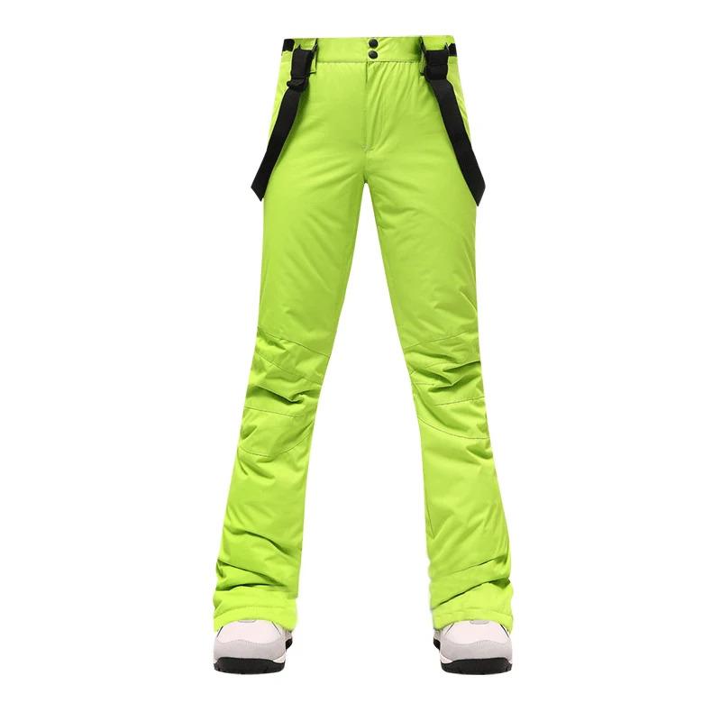 Ski Pants Women Thicken Windproof Waterproof Winter Snow Pants Outdoor Sports Snowboarding Warm Breathable Overalls