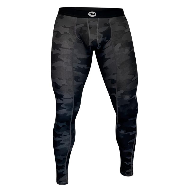 Nylon Camo Compression Pant A, B, C or D Pouch Running Tights leggings Athletic base layer Mens leggings Thermals Long Johns