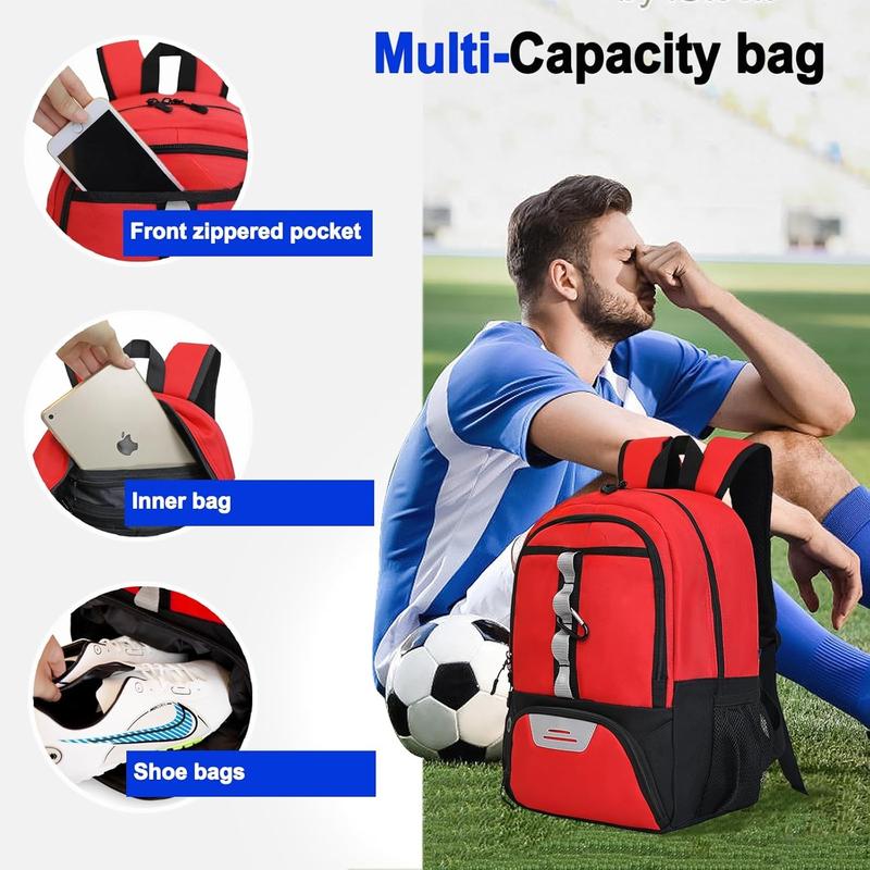 Youth Soccer Bag,Basketball Bag with Ball Compartment & Shoe Compartment,Backpack for Football Volleyball Basketball