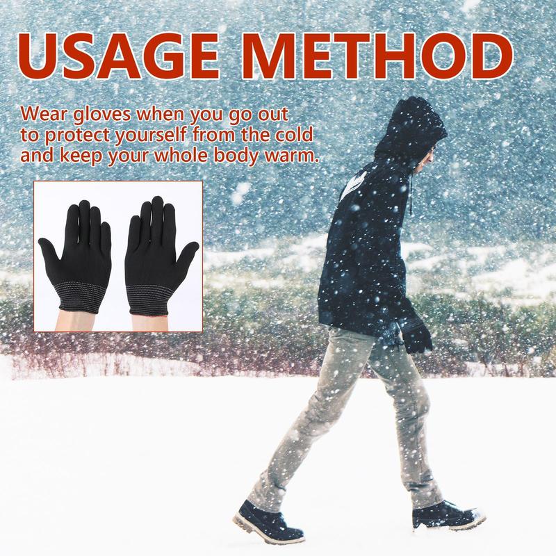 Ski cold protection hand care massage heating warm gloves cold protection outdoor sports ski winter warm nylon gloves