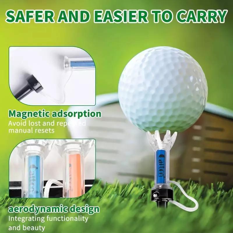 5Pcs Flexible Magnetic Plastic Golfs Tee Training Practice Tool For Golfer(75mm)