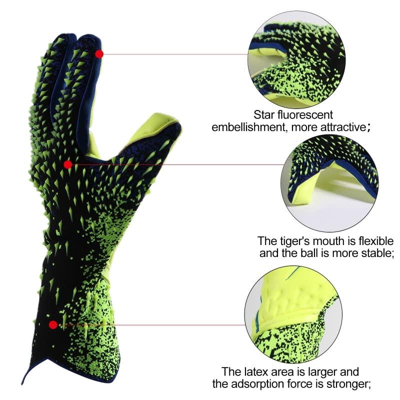 Breathable Comfort Football Gloves, 1 Pair Eid al-Adha Soccer Goalkeeper Glove, Durable Non-slip Glove for Soccer Game, Summer Sports Accessories