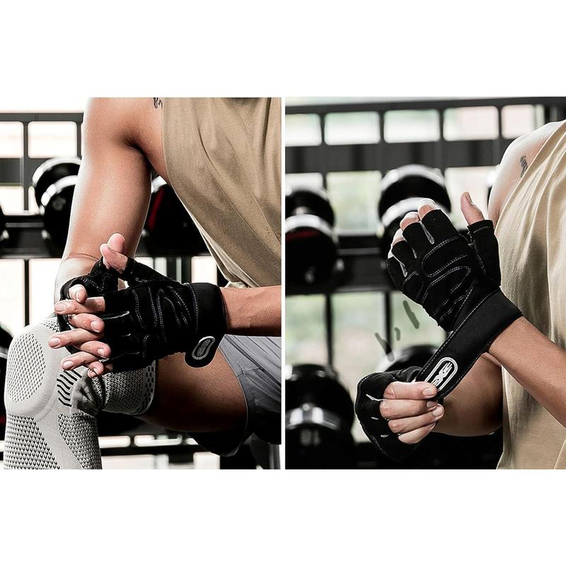 Workout Gloves, Gym Gloves for Men, Wrist Wraps Lifting Wrist Wraps Gloves for Working Out, Hand Out Gloves Fitness Gloves Full Palm Protection