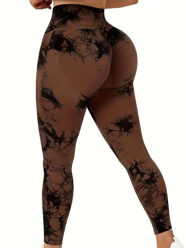 3 Pack Tie Dye Print High Waisted Workout Women Leggings Scrunch Rear Lifting High Waist Tummy Control Yoga Athletic Pants