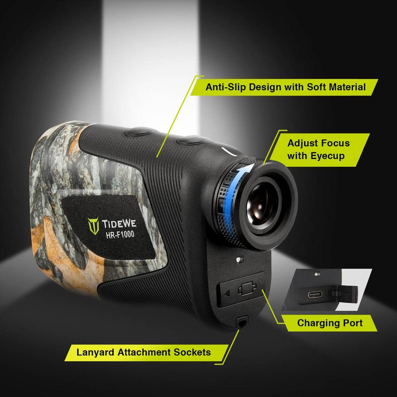 TideWe Camo  Hunting Rangefinder 700 1000Y Laser Range Finder Field Gear thermal scope