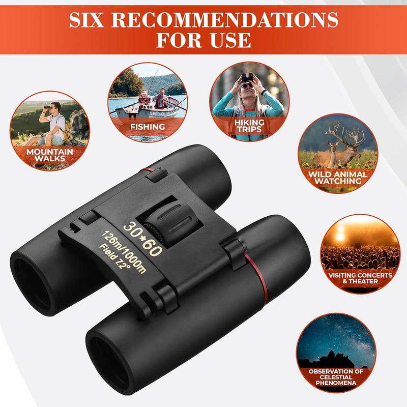 Bird Watching Binoculars for Adults - 30x60 Travel Binoculars for Bird Watching Concert Compact Binoculars with Zoom Optics Hunting Binoculars - Mini Binoculars for Cruise Ship Sports Binoculars Gifts