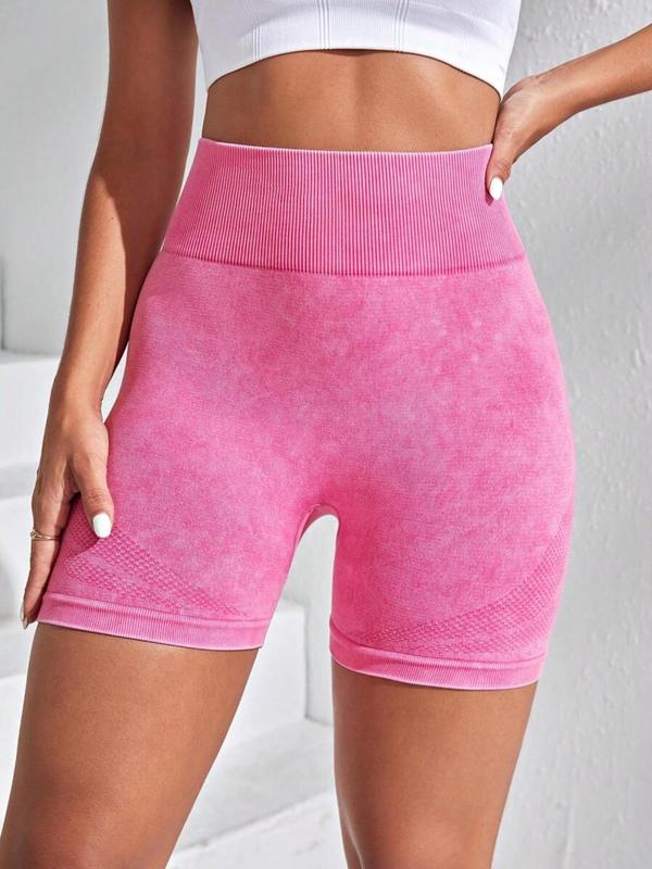 Women's Solid Ruched Sports Shorts, Casual Comfy Breathable High Stretch Yoga Shorts, Ladies Sportswear for Indoor Outdoor Wear