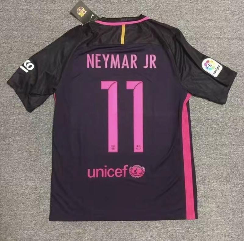 11 Neymar Suarez 10 Messi MSN combination 4 Iniesta jersey 16-17 Barcelona away