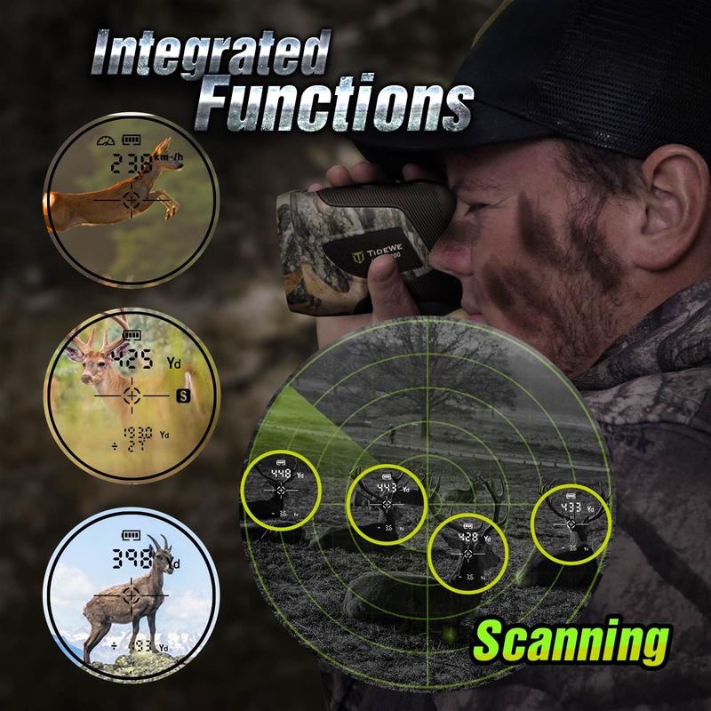 TideWe Camo  Hunting Rangefinder 700 1000Y Laser Range Finder Field Gear thermal scope