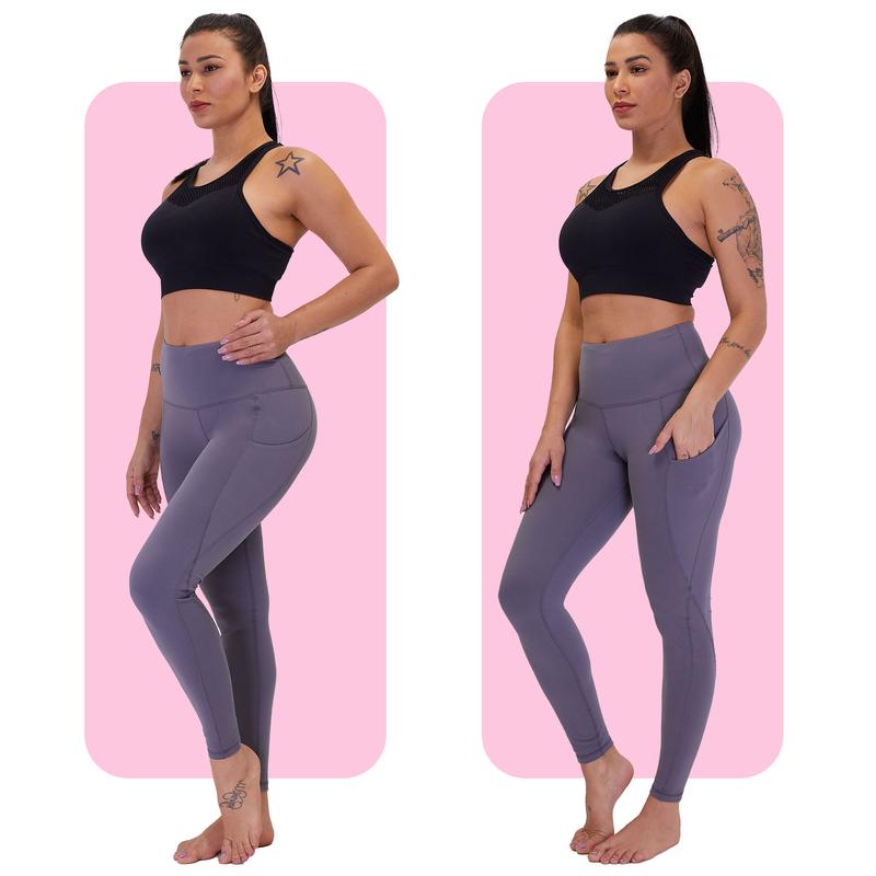 SHOWITTY 1 3 Pack Leggings for Women with Pockets - Plus Size High Waist Women's Workout Running Yoga Pants