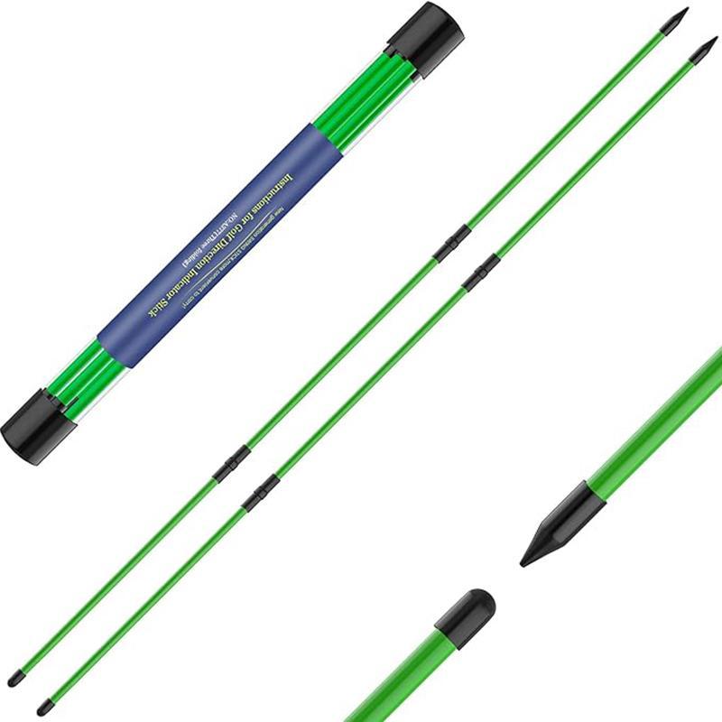 Golf Alignment Stick, 2 Counts set Golf Training Aid for Aiming, Putting, Full Swing Trainer, Collapsible Golf Training Sticks with Clear Tube Case