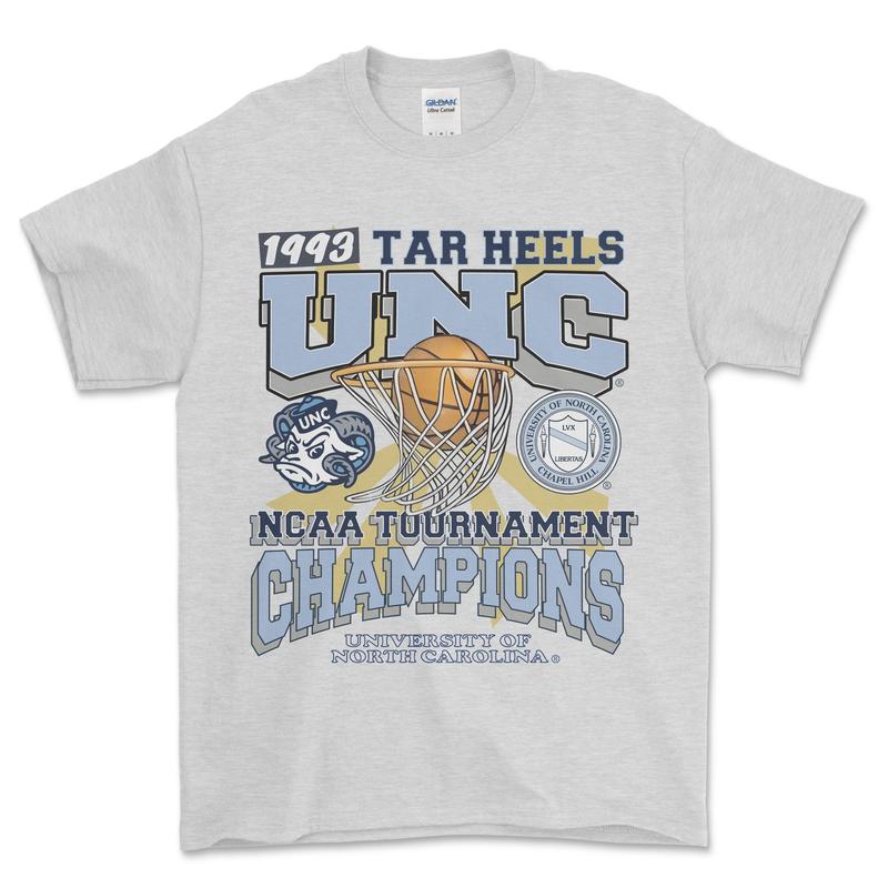 University of North Carolina Tournament Champs NCAA Shirt, graphic vintage sports tees summer shirt for men