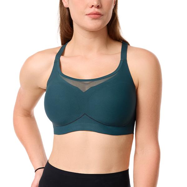 COMFELIE Women's Wireless Sports Bra,Racerback Sports Bras,High Impact Support Workout Bras for Yoga Gym GT009-GT010