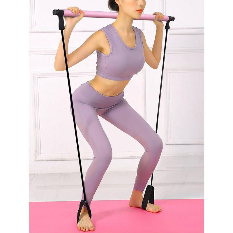 Portable Pull-up Fitness Resistance Training Bar Yoga Pilates Stick Chest Expander Arm Strength Training Rod