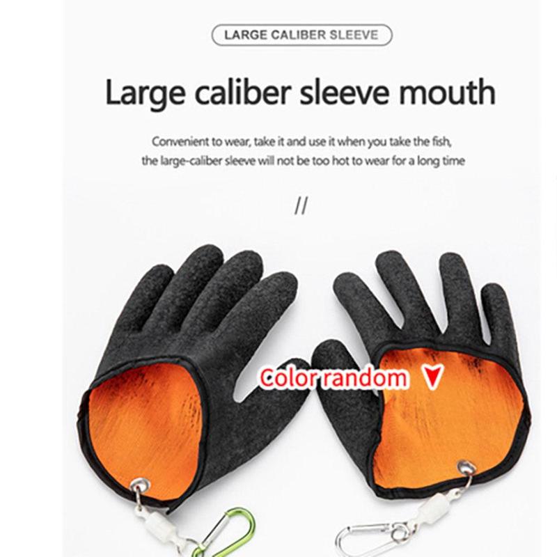 Non-slip Latex Gloves for Fishing, 1 Count Anti-slip Fishing Gloves with Hook, Thickened Hook Fishing Gloves, Outdoor Fishing Accessories, Christmas, Christmas Gift