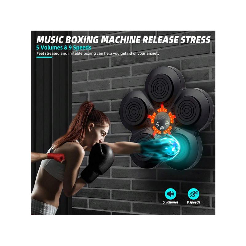 Music Boxing Machine With Boxing Gloves, 2024 New Model Music Boxing Machine For Adults  Training Machine With LED Electronic Wall Mounted For Home, Indoor And Gym