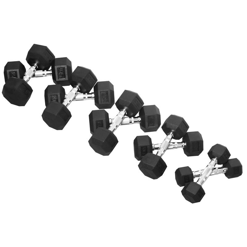 150 LB Dumbbell Set, Pair of 5, 10, 15, 20, 25 LBs, Multiple Packages