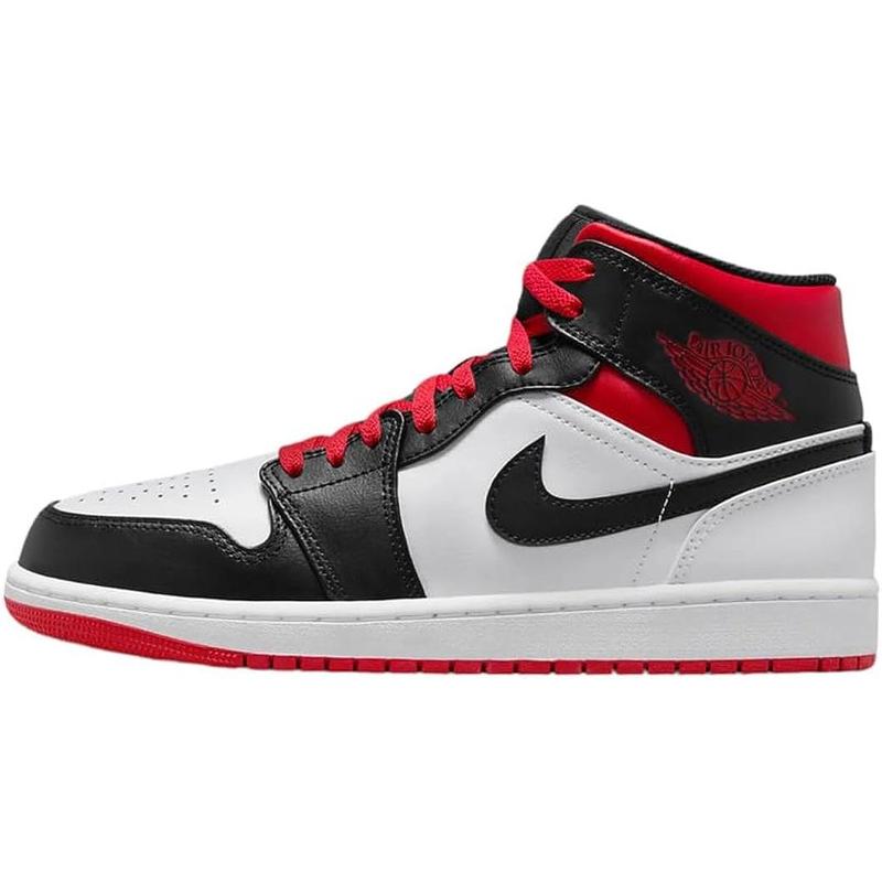 Men's Jordan 1 Mid White Gym Red-Black (DQ8426 106)